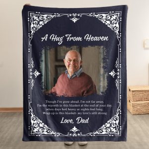 Though I've Gone Ahead, I'm Not Far Away - Personalized Photo Blanket Big Size